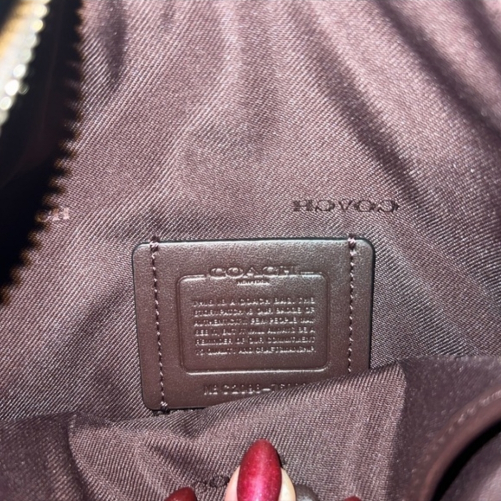 Coach Hadley Colorblock Peacock Blue and Black Shoulder Bag - Picture 5 of 7